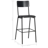 Bar Chairs 6 pcs Black Solid Plywood Steel 3054567