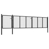 Garden Gate Steel 500x75 cm Anthracite 144334