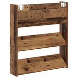 Shoe Cabinet 2 pcs Old wood 84 x 18 x 90 cm Engineered Wood 875028
