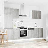 7 Piece Kitchen Cabinet Set Porto Grey Sonoma Engineered Wood 3314787