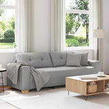 Sofa Cloud Grey 221 x 78 x 80 cm Fabric 4105096