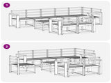 Outdoor Sofa Set 9 pcs Natural Solid Acacia Wood 3366607