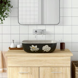 Countertop Basin Grey and Black Rectangular 48x37.5x13.5 cm Ceramic 155098