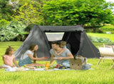 3 Man Camping Tent with Living Area and 2 Bedrooms, 3000mm Waterproof Family Tent with Sewn-in T3398P347559