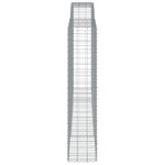 Arched Gabion Baskets 10 pcs 400x50x220/240 cm Galvanised Iron 3147082
