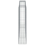 Arched Gabion Baskets 10 pcs 400x50x220/240 cm Galvanised Iron 3147082