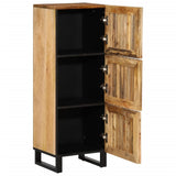 Highboard 40x34x110 cm Solid Wood Rough Mango 377579