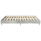 Bed Frame No Mattress Concrete Grey 200x200 cm Engineered Wood 3328702