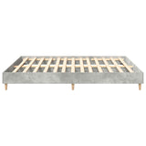 Bed Frame No Mattress Concrete Grey 200x200 cm Engineered Wood 3328702
