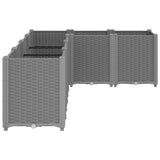 Garden Planter Light Grey 160x120x53 cm PP 367862