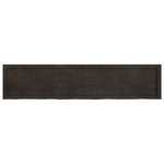 Bathroom Countertop Dark Brown 180x40x cm Treated Solid Wood 3156259