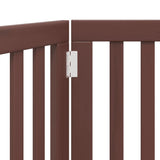 Dog Gate Foldable 2 Panels Brown 160 cm Poplar Wood 352264