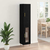 Highboard 2 pcs Black Oak Engineered Wood 3416119