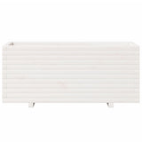 Garden Planter White 110x40x49.5 cm Solid Wood Pine 847379