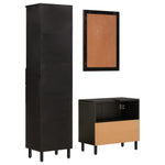 ZNTS 3 Piece Bathroom Cabinet Set Solid Wood Mango 3206294