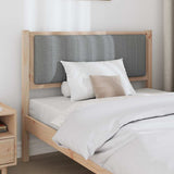 Upholstered Headboard Light Grey 100 cm Solid Pine Wood 879079