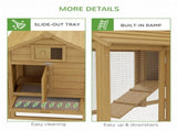 Small Chicken Coop with Run Hen House Poultry Coops Cages Nesting Box Wood 150.5 x 54 x 87cm T3398P347608