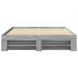 Bed Frame without Mattress Grey Sonoma 150x200 cm King Size Engineered Wood 3295469