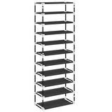 Shoe Cabinet Black 60x30x166 cm Fabric 282463