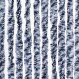 Insect Curtain Blue and White 90x200 cm Chenille 315127