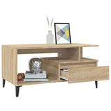 Coffee Table Sonoma Oak 90x49x45 cm Engineered Wood 819623