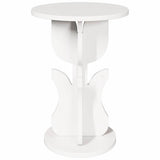 Coffee Table White 39.5 x 39.5 x 53.5 cm Solid pine wood 873557