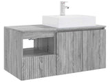 Bathroom Furniture Set 2 pcs Grey Sonoma Engineered Wood 3404060