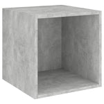 4 Piece TV Cabinet Set Concrete Grey Engineered Wood 3079812