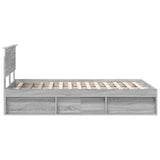 Bed Frame Grey Sonoma 120 x 200 cm Solid Pine Wood 3410623