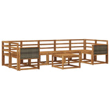 Outdoor Sofa Set 6 pcs Natural Solid Acacia Wood 3385065