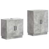 2 Piece Bathroom Cabinet Set HOORN Concrete Grey 3417633