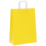 Paper Bags 250 pcs with Handles Yellow 26x12x35 cm 4102010