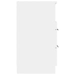 Bedside Cabinet White Engineered Wood 811232