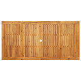 Garden Dining Set 9 pcs Black Solid Acacia Wood 3365544