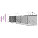 Outdoor Dog Kennel with Roof Silver 2x14x2.5 m Galvanised Steel 3190493