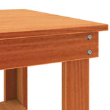 Work Bench Wax Brown 78.5 x 50 x 80 cm Solid Pine Wood 865374