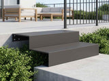 2-Step Garden Stairs 80.5 x 56.5 x 34 cm Steel Black 8016946