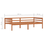 Bed Frame Honey Brown Solid pine Single Tough Bed Frame 322053
