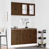 4 Piece Kitchen Cabinet Set Porto Brown Oak Engineered Wood 3314878