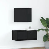 TV Cabinet Black Oak 60x31x25.5 cm Engineered Wood 861492