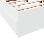 Bed Frame with Drawers without Mattress White 140x200 cm 3280657