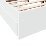 Bed Frame with Drawers without Mattress White 140x200 cm 3280657