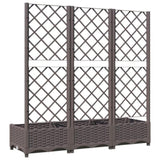 Garden Planter with Trellis Brown 120x40x121.5 cm PP 318262