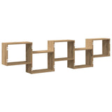 Wall Cube Shelf 5 Compartments Artisian Oak Engineered Wood 860003