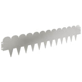 Lawn Edging 20 pcs 103 x 20 cm Steel Silver 8008685