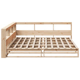 Bookcase Bed without Mattress 180x200cm Solid Wood Pine 3324490