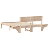 Bed Frame with Headboard Brown 120 x 200 cm Solid Pine Wood 873448