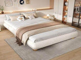 Upholstered bed, 4ft6 double bed 135190cm, Sturdy bed slats, Comfortable soft bed, Boucle N604P390167W