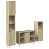 3 Piece Bathroom Furniture Set Sonoma Oak Engineered Wood 3307680