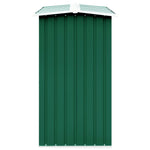 Garden Log Storage Shed Galvanised Steel 330x92x153 cm Green 47086